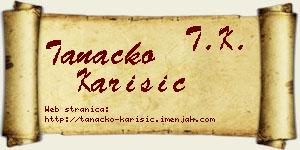 Tanacko Karišić vizit kartica